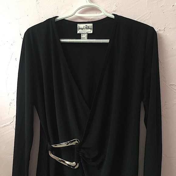 Joseph Ribkoff Avant Garde Metal Shard Blouse Art - Picture 2 of 8